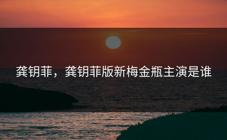 龚钥菲，龚钥菲版新梅金瓶主演是谁